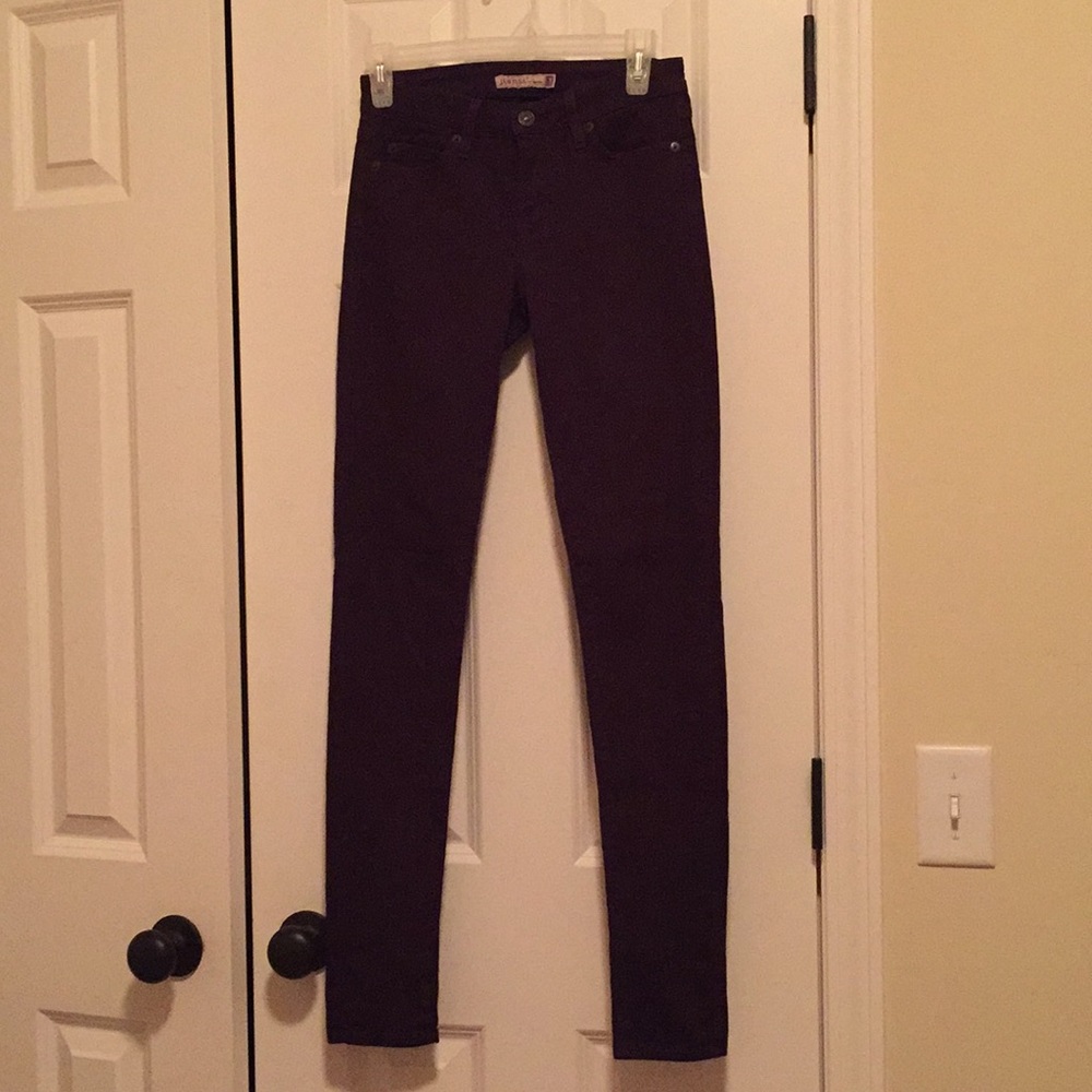 Purple Entourage skinny jeans, size 1
